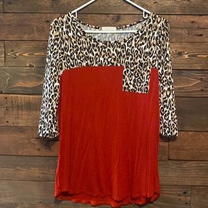 Reborn J color block shirt